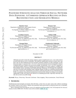 Jalada ya PDF - SODA ADVANCE: Uchambuzi wa Nguvu ya Nenosiri Kulingana na Data ya Mtandao wa Kijamii na Miundo ya Lugha Kubwa
